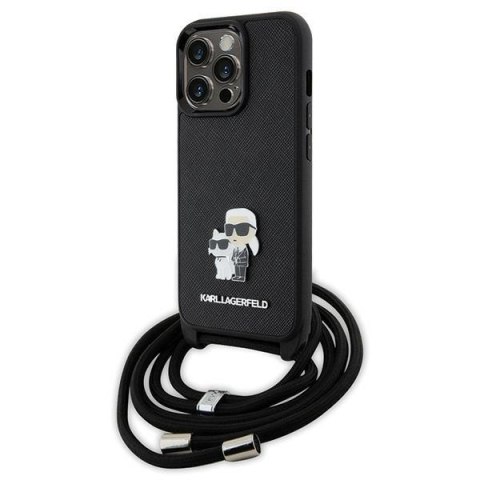 Karl Lagerfeld nakładka do iPhone 13 Pro 6,1" KLHCP13LSAKCPSK czarna HC Saffiano KC Metal Pin Crossbody Karl Lagerfeld nakładka do iPhone 13 Pro 6,1" KLHCP13LSAKCPSK czarna HC Saffiano KC Metal Pin Crossbody