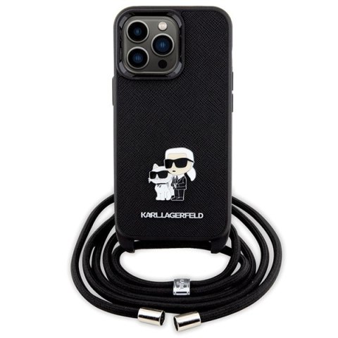 Karl Lagerfeld nakładka do iPhone 13 Pro 6,1" KLHCP13LSAKCPSK czarna HC Saffiano KC Metal Pin Crossbody Karl Lagerfeld nakładka do iPhone 13 Pro 6,1" KLHCP13LSAKCPSK czarna HC Saffiano KC Metal Pin Crossbody