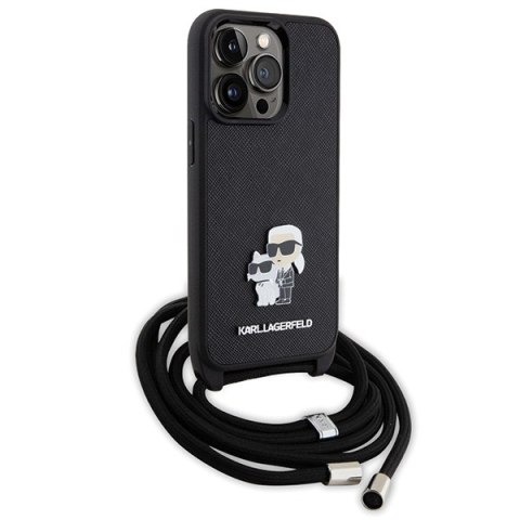 Karl Lagerfeld nakładka do iPhone 13 Pro 6,1" KLHCP13LSAKCPSK czarna HC Saffiano KC Metal Pin Crossbody Karl Lagerfeld nakładka do iPhone 13 Pro 6,1" KLHCP13LSAKCPSK czarna HC Saffiano KC Metal Pin Crossbody