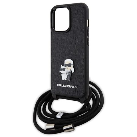 Karl Lagerfeld nakładka do iPhone 13 Pro 6,1" KLHCP13LSAKCPSK czarna HC Saffiano KC Metal Pin Crossbody Karl Lagerfeld nakładka do iPhone 13 Pro 6,1" KLHCP13LSAKCPSK czarna HC Saffiano KC Metal Pin Crossbody