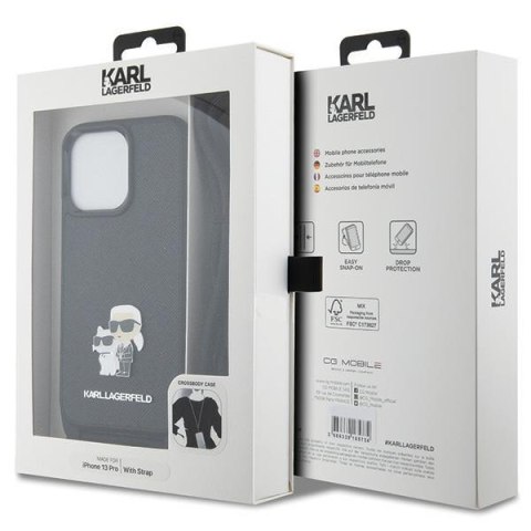 Karl Lagerfeld nakładka do iPhone 13 Pro 6,1" KLHCP13LSAKCPSK czarna HC Saffiano KC Metal Pin Crossbody Karl Lagerfeld nakładka do iPhone 13 Pro 6,1" KLHCP13LSAKCPSK czarna HC Saffiano KC Metal Pin Crossbody