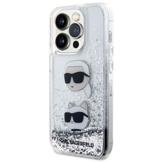 Karl Lagerfeld nakładka do iPhone 14 Pro 6,1" KLHCP14LLDHKCNS biała HC Liquid Glitter KC
