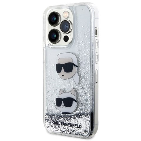 Karl Lagerfeld nakładka do iPhone 14 Pro 6,1" KLHCP14LLDHKCNS biała HC Liquid Glitter KC