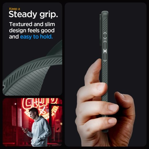 Spigen nakładka Liquid Air do iPhone 15 Pro Max 6,7" zielona Spigen nakładka Liquid Air do iPhone 15 Pro Max 6,7" zielona