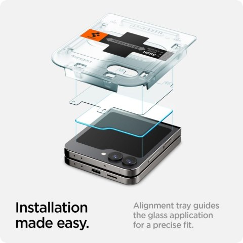 SZKŁO HARTOWANE SPIGEN GLAS.TR "EZ FIT" 2-PACK GALAXY Z FLIP 5 / 6 / 7 FE CLEAR