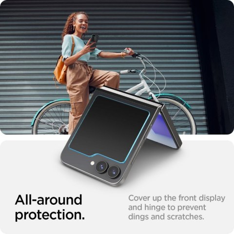SZKŁO HARTOWANE SPIGEN GLAS.TR "EZ FIT" 2-PACK GALAXY Z FLIP 5 / 6 / 7 FE CLEAR