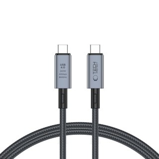 TECH-PROTECT ULTRABOOST MAX USB 4.0 8K 40GBPS TYPE-C CABLE PD 240W 100CM GREY