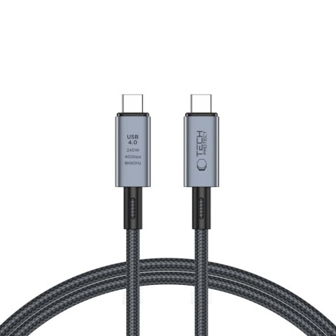 TECH-PROTECT ULTRABOOST MAX USB 4.0 8K 40GBPS TYPE-C CABLE PD 240W 100CM GREY