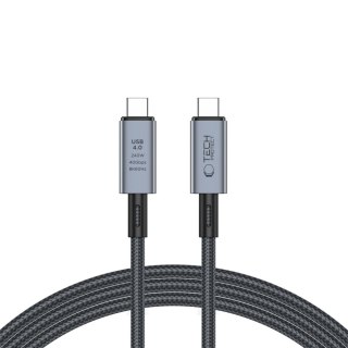 TECH-PROTECT ULTRABOOST MAX USB 4.0 8K 40GBPS TYPE-C CABLE PD 240W 200CM GREY