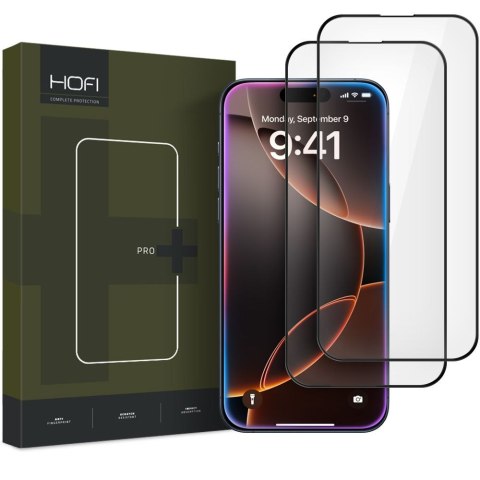 SZKŁO HARTOWANE HOFI GLASS PRO+ 2-PACK IPHONE 16 PRO / 17 / 17 PRO BLACK