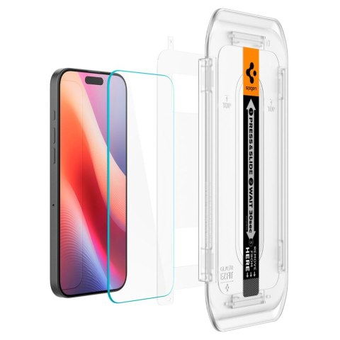 SZKŁO HARTOWANE SPIGEN GLAS.TR "EZ FIT" 2-PACK IPHONE 16 PRO MAX / 17 PRO MAX CLEAR
