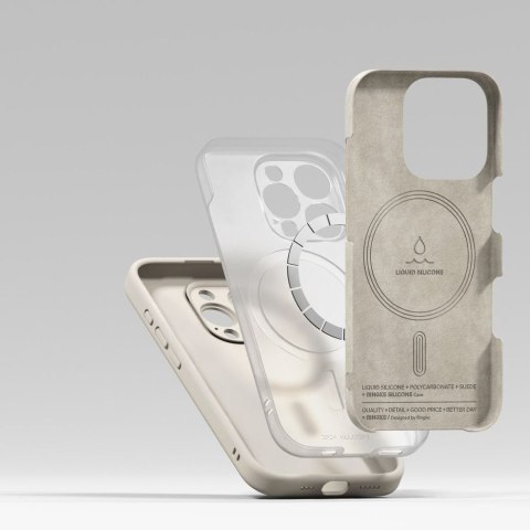 RINGKE SILICONE MAGNETIC MAGSAFE IPHONE 16 PRO STONE