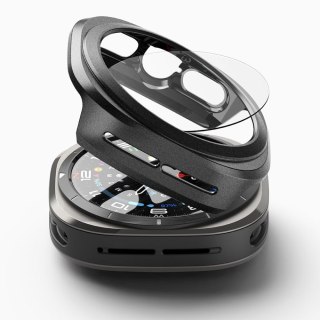 RINGKE SLIM & TEMPERED GLASS SAMSUNG GALAXY WATCH ULTRA 2024 / 2025 (47 MM) TITANIUM BLACK