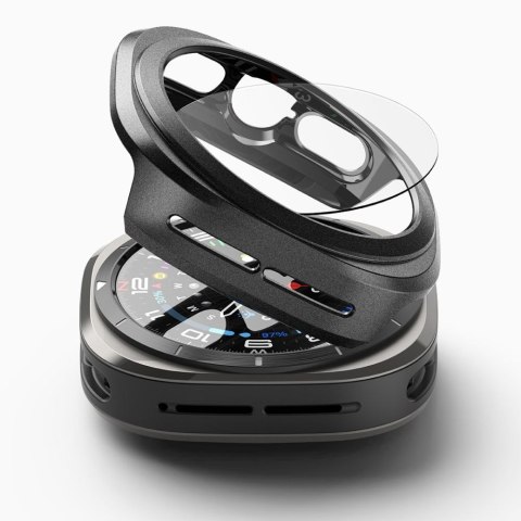 RINGKE SLIM & TEMPERED GLASS SAMSUNG GALAXY WATCH ULTRA 2024 / 2025 (47 MM) TITANIUM BLACK