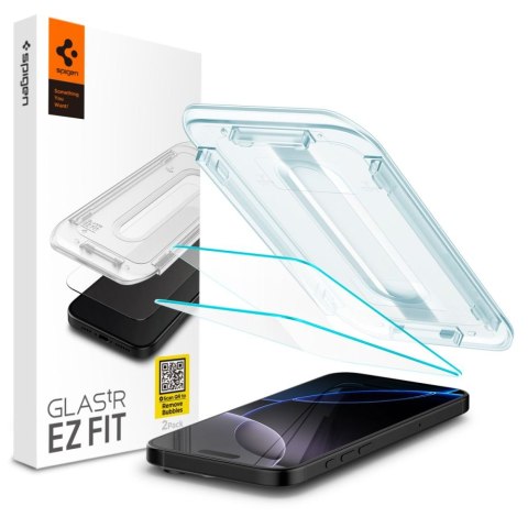 SZKŁO HARTOWANE SPIGEN GLAS.TR "EZ FIT" 2-PACK IPHONE 16 PRO / 17 / 17 PRO CLEAR