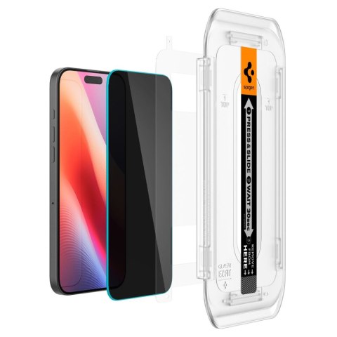 SZKŁO PRYWATYZUJĄCE SPIGEN GLAS.TR "EZ FIT" 2-PACK IPHONE 16 PRO / 17 / 17 PRO PRIVACY