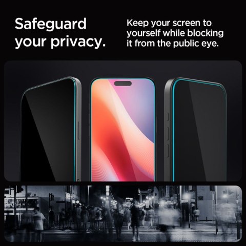 SZKŁO PRYWATYZUJĄCE SPIGEN GLAS.TR "EZ FIT" 2-PACK IPHONE 16 PRO MAX / 17 PRO MAX PRIVACY