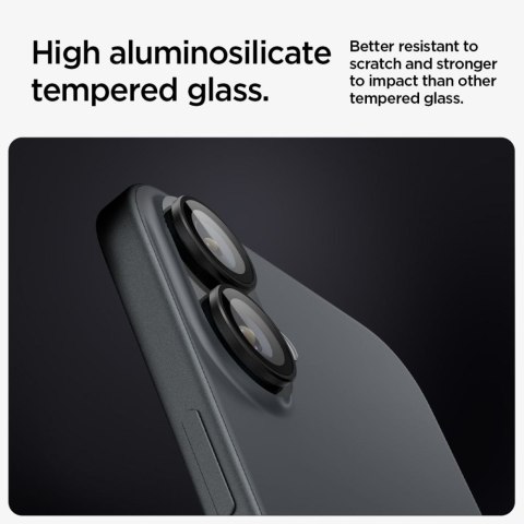 OSŁONA APARATU SPIGEN OPTIK PRO GLAS.TR "EZ FIT" CAMERA PROTECTOR 2-PACK IPHONE 16 / 16 PLUS / 17 BLACK
