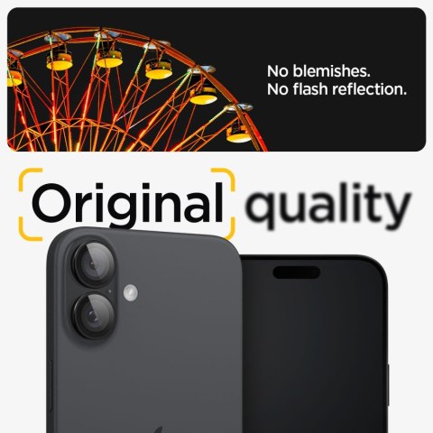 OSŁONA APARATU SPIGEN OPTIK PRO GLAS.TR "EZ FIT" CAMERA PROTECTOR 2-PACK IPHONE 16 / 16 PLUS / 17 BLACK
