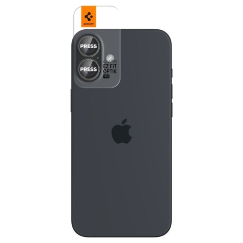 OSŁONA APARATU SPIGEN OPTIK PRO GLAS.TR "EZ FIT" CAMERA PROTECTOR 2-PACK IPHONE 16 / 16 PLUS / 17 CRYSTAL CLEAR