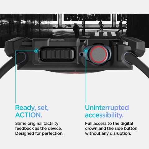 SPIGEN RUGGED ARMOR APPLE WATCH 10 / 11 (42 MM) MATTE BLACK