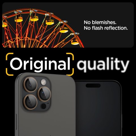OSŁONA APARATU SPIGEN OPTIK PRO GLAS.TR "EZ FIT" CAMERA PROTECTOR 2-PACK IPHONE 16 PRO / MAX / 17 PRO / MAX DESERT TITANIUM