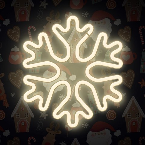 Neon LED CHRISTMAS PŁATEK ŚNIEGU biały FLNE20 Forever Light