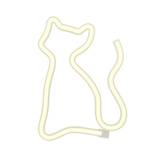 Neon LED KOT ciepły biały Bat + USB FLNE03 Forever Light