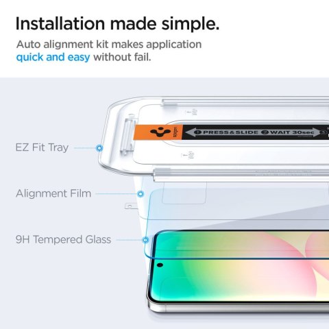 SZKŁO HARTOWANE SPIGEN GLAS.TR "EZ FIT" 2-PACK GALAXY A56 5G / S24 FE CLEAR