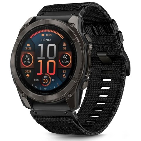 TECH-PROTECT NYLON CLASSIC GARMIN FENIX 5X / 5X PLUS / 6X / 6X PRO / 7X / 8 / 8 PRO (51 MM) BLACK
