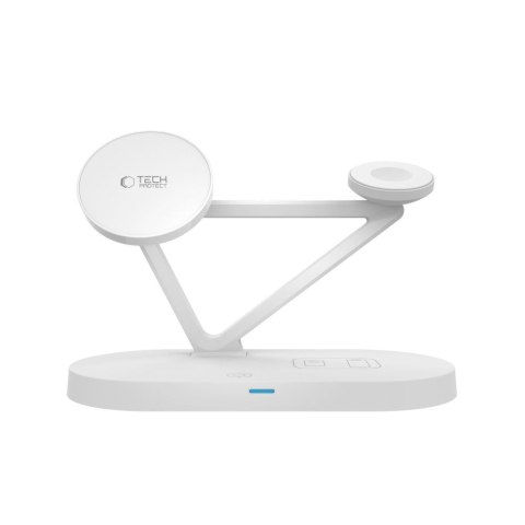 TECH-PROTECT QI15W-A41 3IN1 MAGNETIC MAGSAFE WIRELESS CHARGER WHITE
