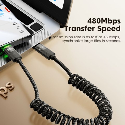 TECH-PROTECT UB20T ULTRABOOST TYPE-C CABLE PD 100W / 5A 180CM BLACK