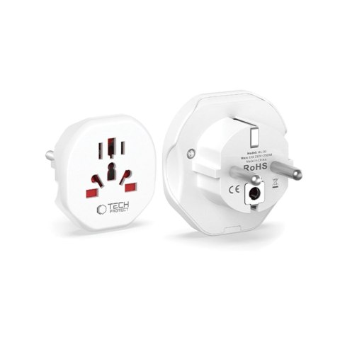 TECH-PROTECT WL-09 UNIVERSAL TRAVEL ADAPTER FROM EU WHITE