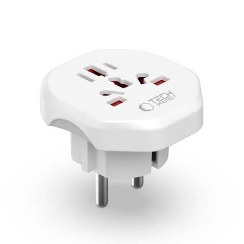 TECH-PROTECT WL-09 UNIVERSAL TRAVEL ADAPTER FROM EU WHITE