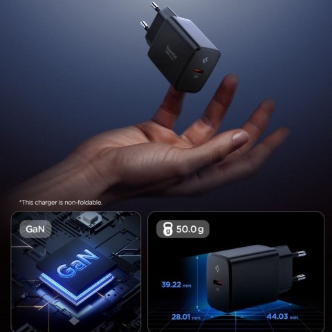 SPIGEN ESSENTIAL EE201EU 1-PORT NETWORK CHARGER 20W BLACK