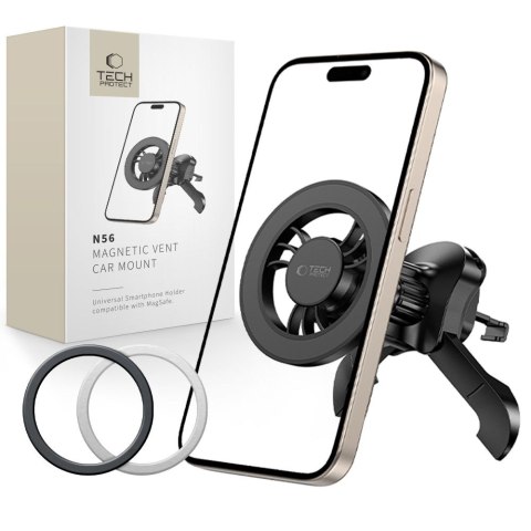 TECH-PROTECT N56 MAGNETIC MAGSAFE STABLE VENT CAR MOUNT BLACK