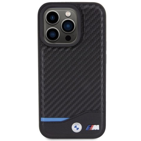 BMW nakładka do iPhone 15 Pro 6,1" BMHCP15L22NBCK czarna HC PU Carbon