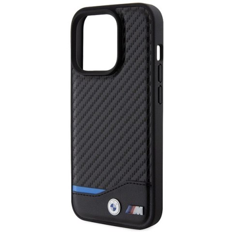 BMW nakładka do iPhone 15 Pro 6,1" BMHCP15L22NBCK czarna HC PU Carbon