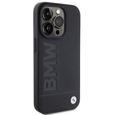 BMW nakładka do iPhone 15 Pro Max 6,7" BMHCP15XSLLBK czarna HC Leather Hot Stamp BMW nakładka do iPhone 15 Pro Max 6,7" BMHCP15XSLLBK czarna HC Leather Hot Stamp