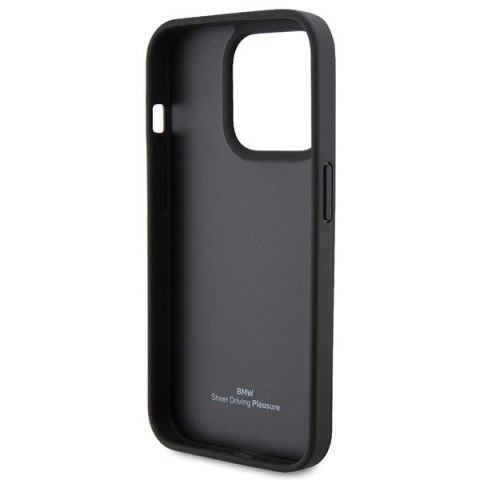 BMW nakładka do iPhone 15 Pro Max 6,7" BMHCP15XSLLBK czarna HC Leather Hot Stamp BMW nakładka do iPhone 15 Pro Max 6,7" BMHCP15XSLLBK czarna HC Leather Hot Stamp