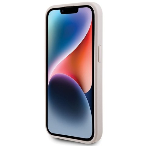 Guess nakładka do iPhone 15 6,1" GUHCP15SG4GFPI różowa HC PU 4G Metal Logo Guess nakładka do iPhone 15 6,1" GUHCP15SG4GFPI różowa HC PU 4G Metal Logo