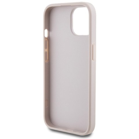 Guess nakładka do iPhone 15 6,1" GUHCP15SG4GFPI różowa HC PU 4G Metal Logo Guess nakładka do iPhone 15 6,1" GUHCP15SG4GFPI różowa HC PU 4G Metal Logo