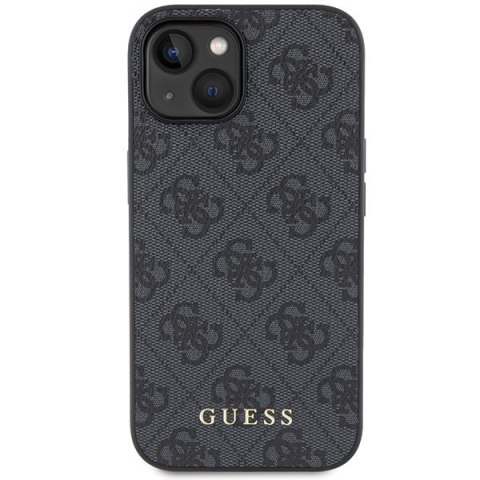 Guess nakładka do iPhone 15 Plus 6,7" GUHCP15MG4GFGR szara HC PU 4G Metal Logo