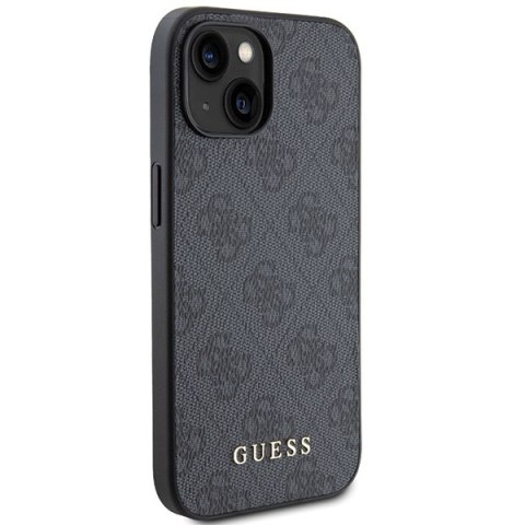 Guess nakładka do iPhone 15 Plus 6,7" GUHCP15MG4GFGR szara HC PU 4G Metal Logo