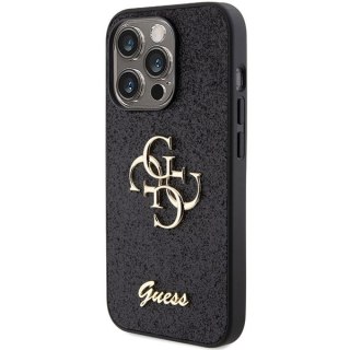 Guess nakładka do iPhone 15 Pro 6,1" GUHCP15LHG4SGK czarna HC Fixed Glitter Big 4G