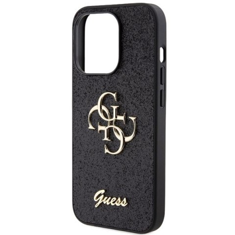 Guess nakładka do iPhone 15 Pro 6,1" GUHCP15LHG4SGK czarna HC Fixed Glitter Big 4G