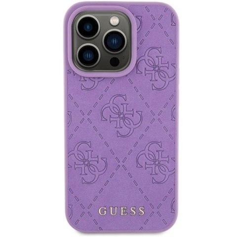 Guess nakładka do iPhone 15 Pro 6,1" GUHCP15LP4EPMU jasnofioletowa HC PU Quilted 4G Classic