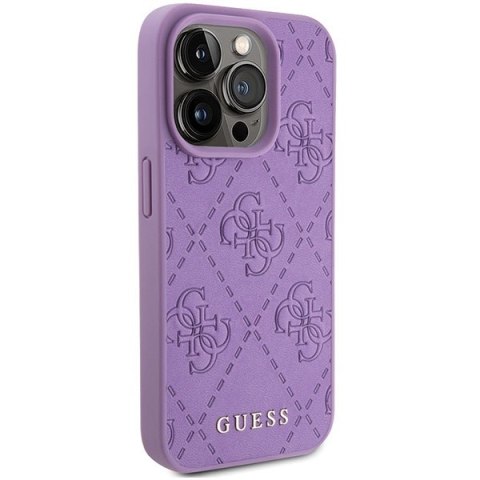 Guess nakładka do iPhone 15 Pro 6,1" GUHCP15LP4EPMU jasnofioletowa HC PU Quilted 4G Classic