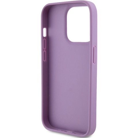 Guess nakładka do iPhone 15 Pro 6,1" GUHCP15LP4EPMU jasnofioletowa HC PU Quilted 4G Classic