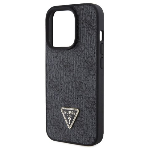 Guess nakładka do iPhone 15 Pro 6,1" GUHCP15LP4TDPK czarna HC PU Leather 4G Triangle Strass Guess nakładka do iPhone 15 Pro 6,1" GUHCP15LP4TDPK czarna HC PU Leather 4G Triangle Strass